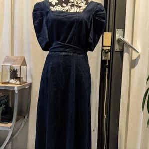 Who What Wear denim midi prairie dress